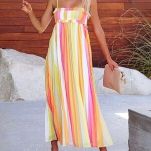 VICI Striped Maxi Dress
